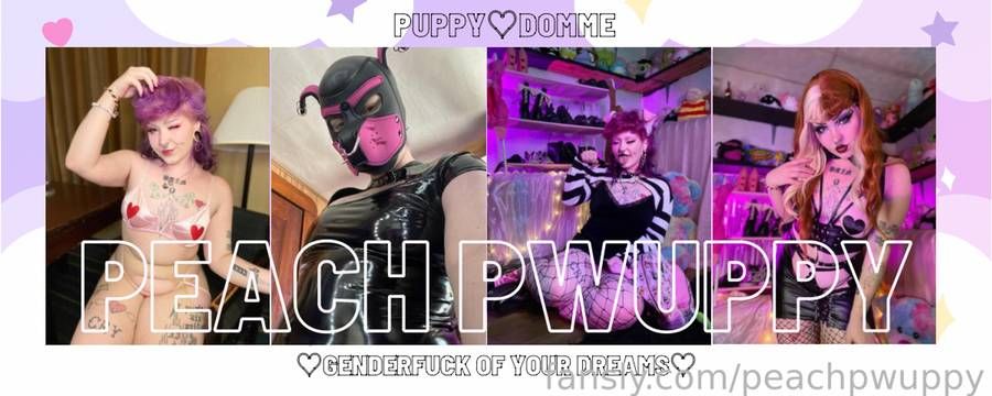 fansly Peach Pwuppy profile banner  