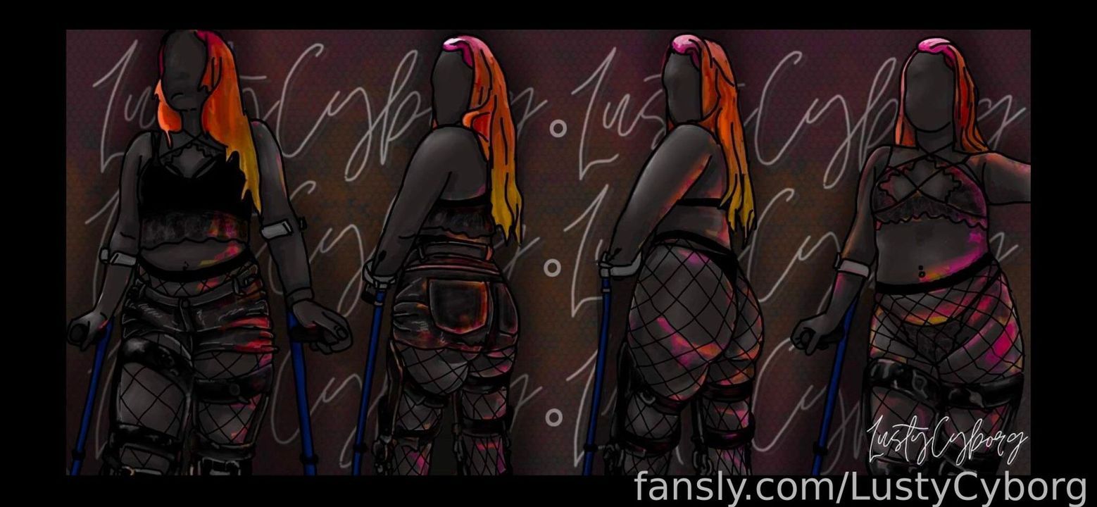 fansly LustyCyborg profile banner  