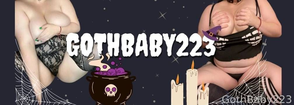 fansly GothBaby 🦇 profile banner  