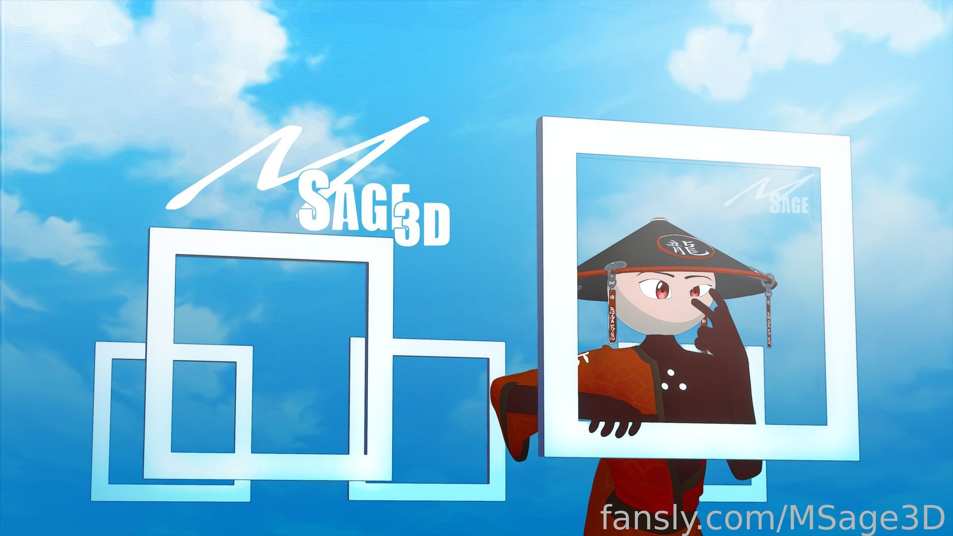 fansly MSage 3D profile banner  
