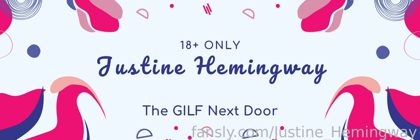 fansly Justine Hemingway profile banner  