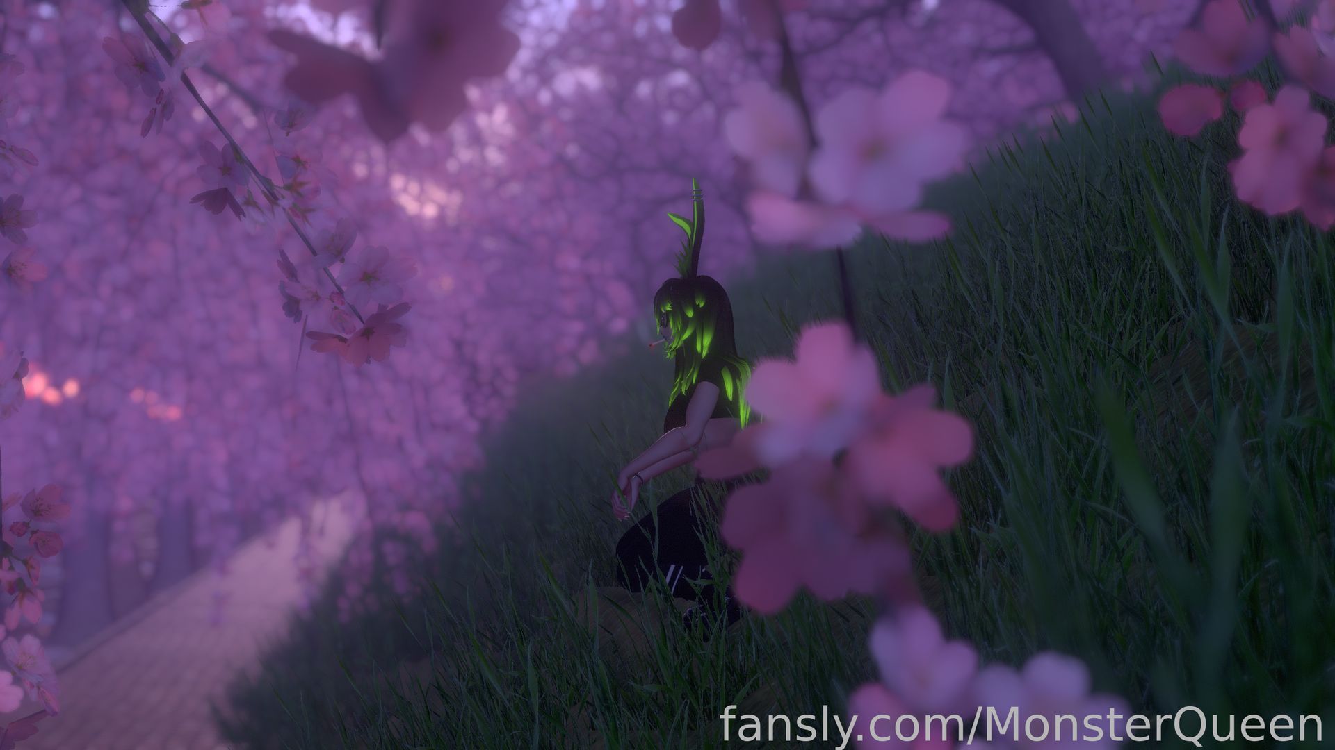 fansly MonsterQueen profile banner  