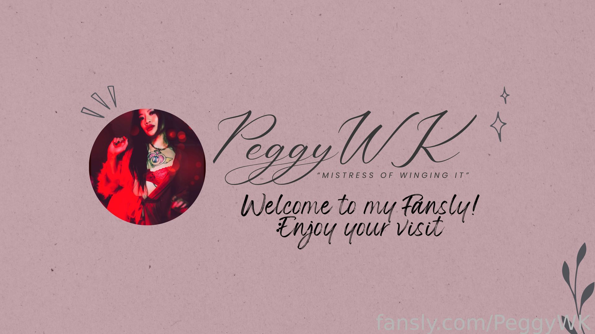 fansly PeggyWK profile banner  