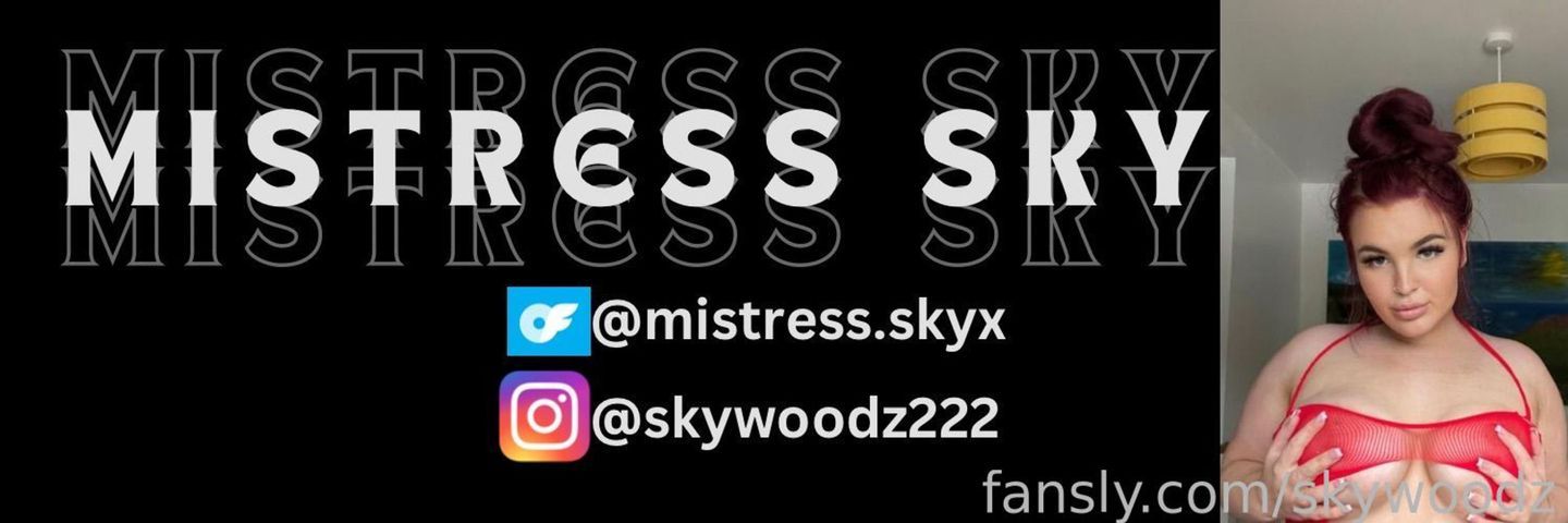 fansly Mistress sky😈 profile banner  