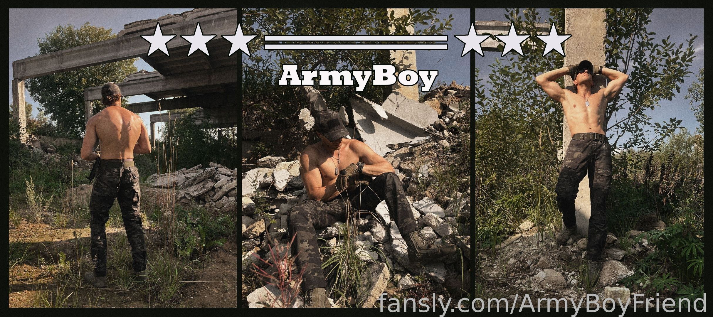fansly ArmyBoy profile banner  