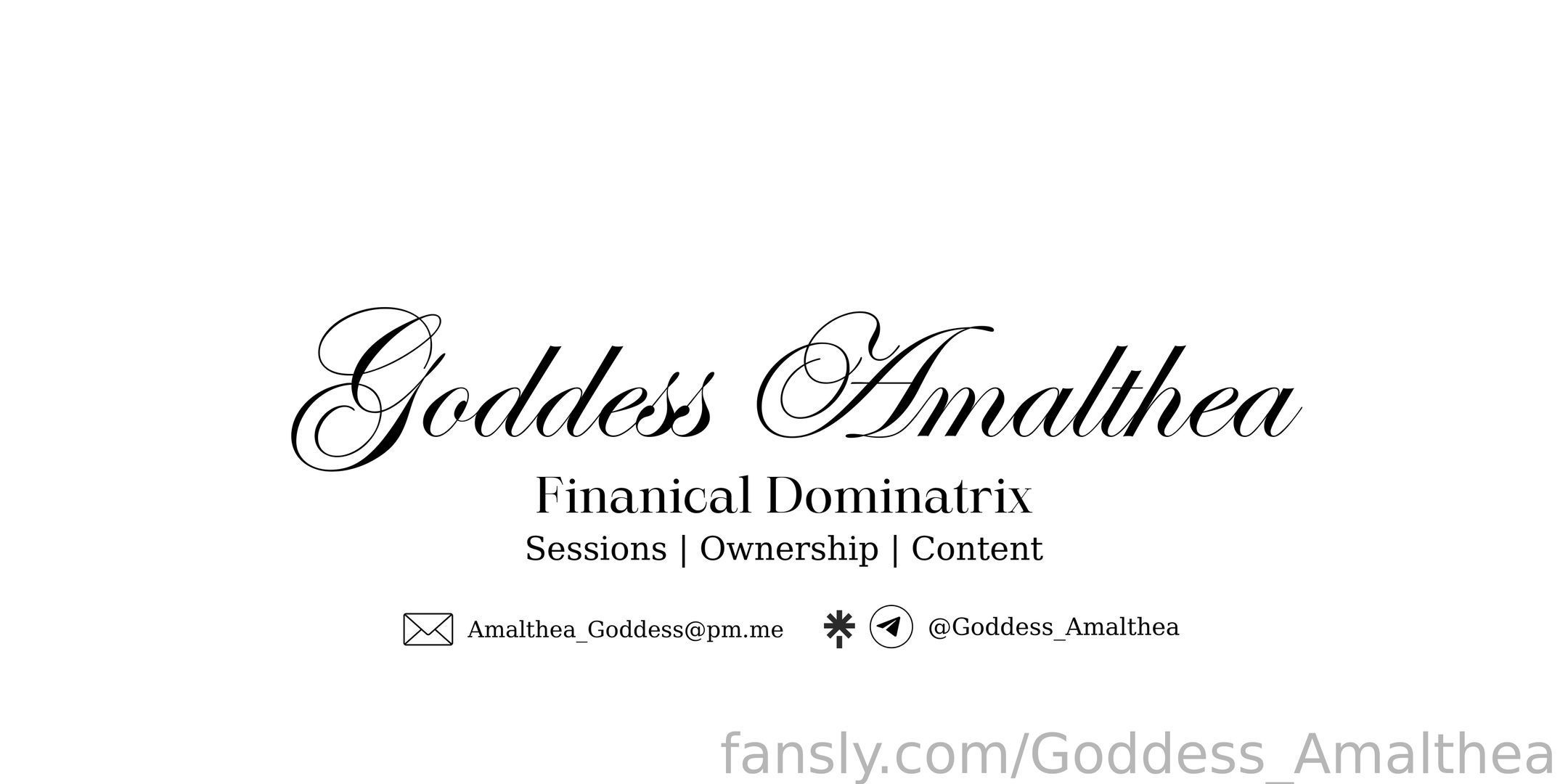 fansly Goddess Amalthea profile banner  