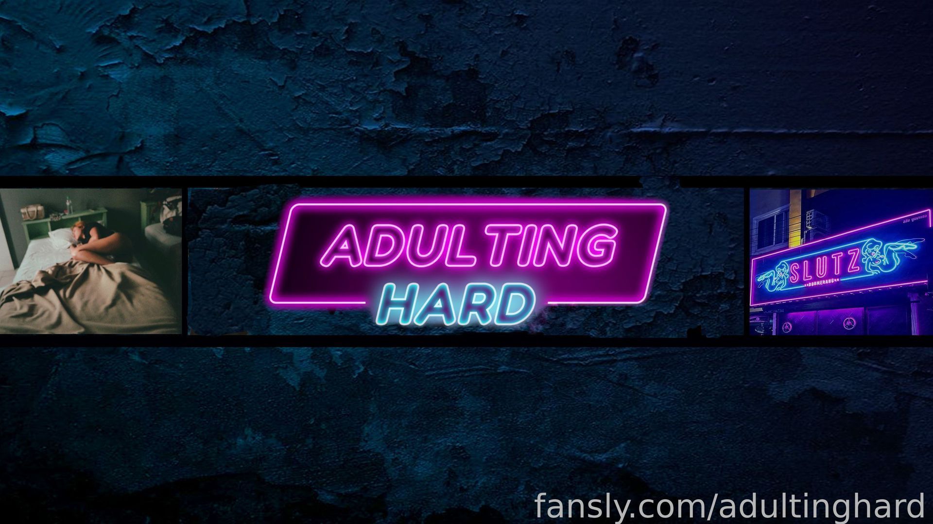 fansly Adulting Hard profile banner  