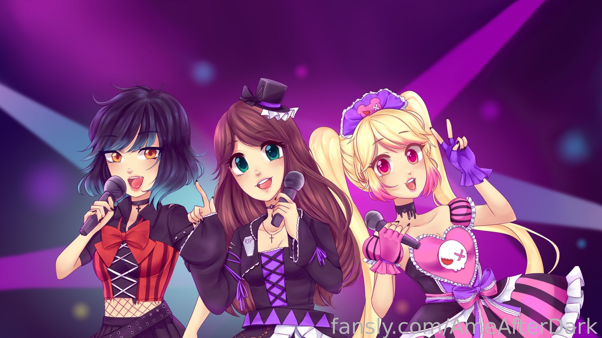 fansly AmeAfterDark profile banner  