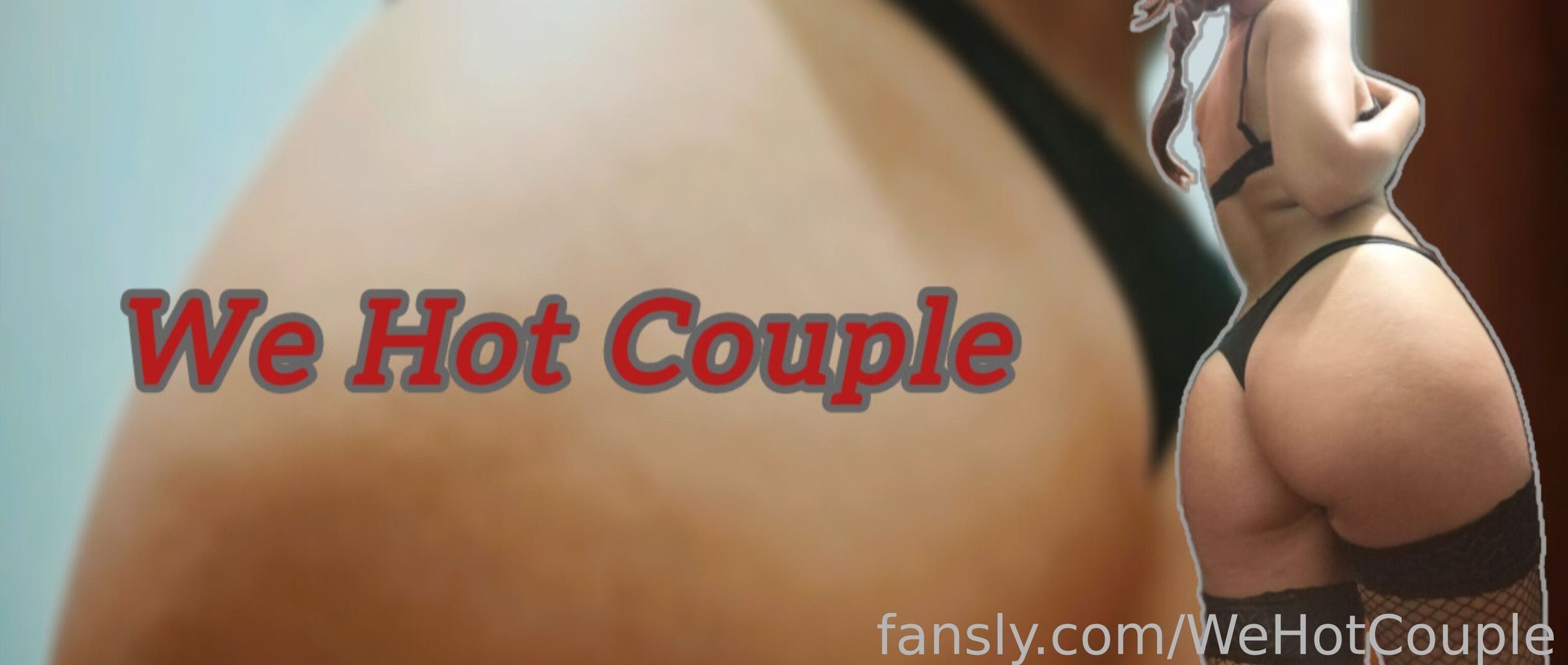fansly WeHotCouple profile banner  