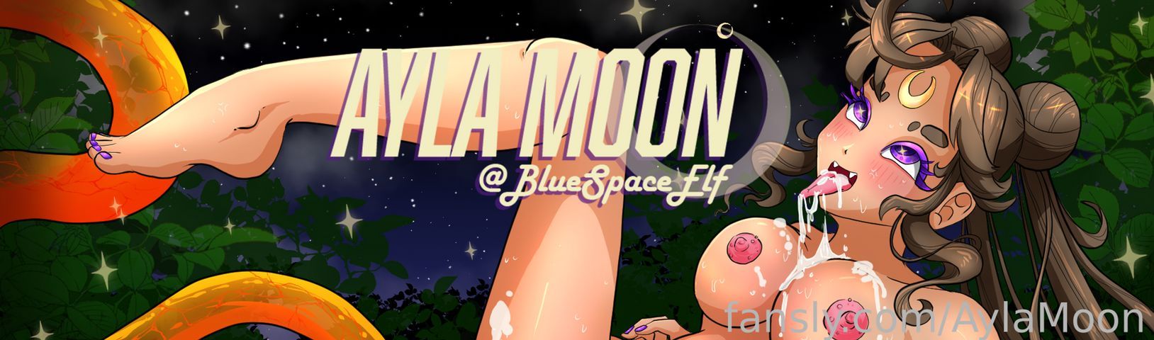 fansly AylaMoon profile banner  