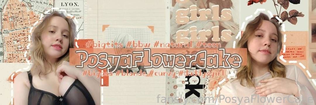 fansly PosyaFlowerCake profile banner  