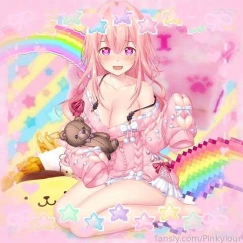 fansly Pinkylour profile banner  