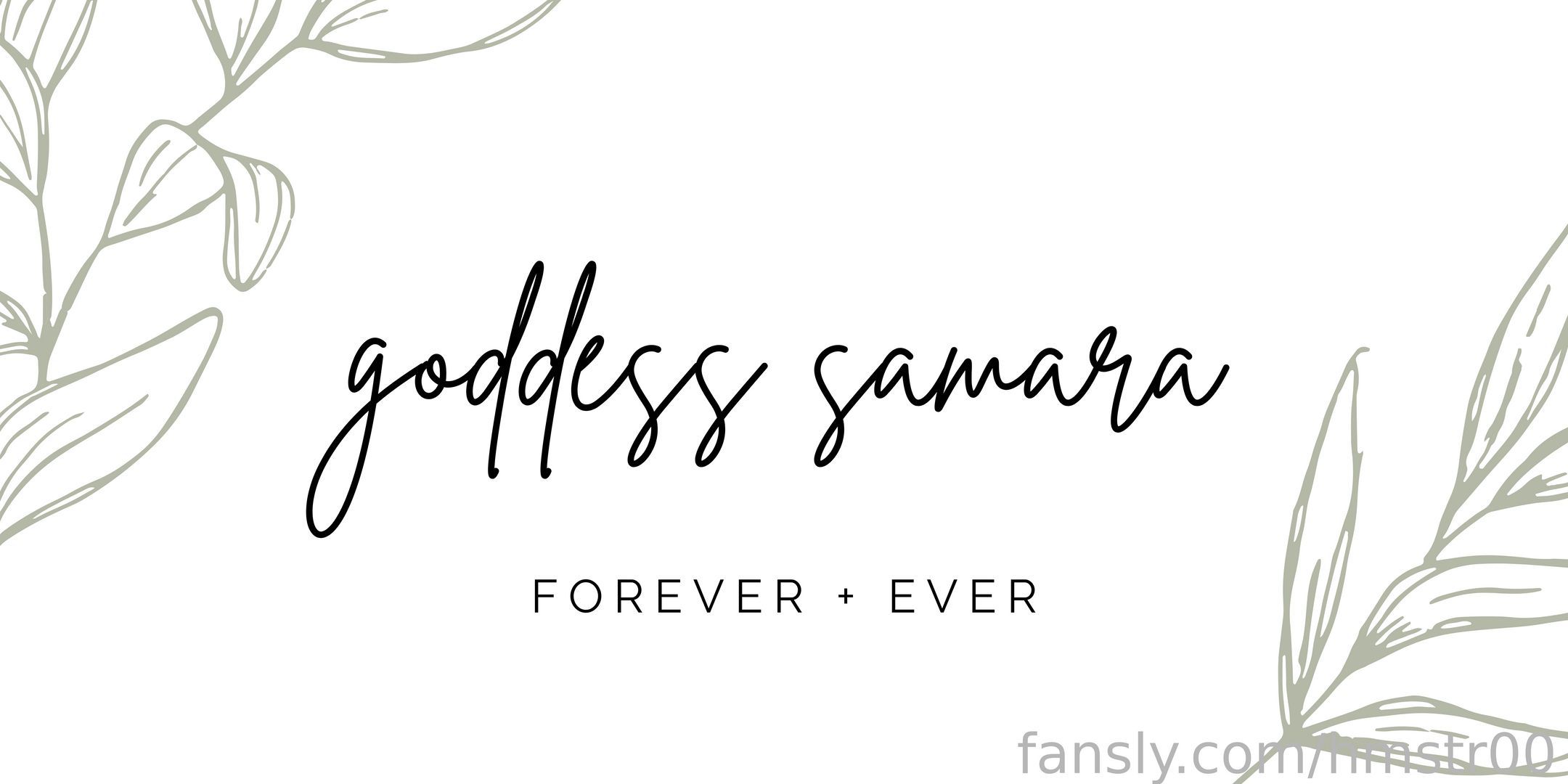 fansly Goddess Samara profile banner  