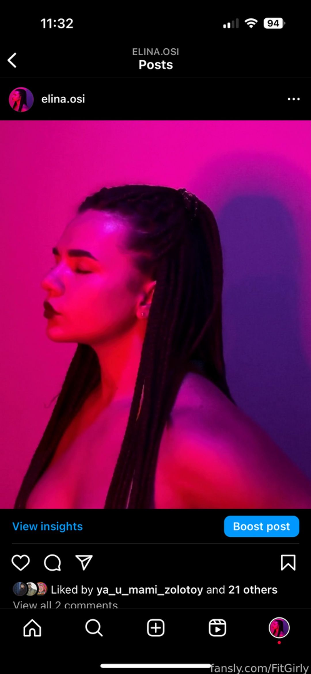 fansly FitGirly profile banner  