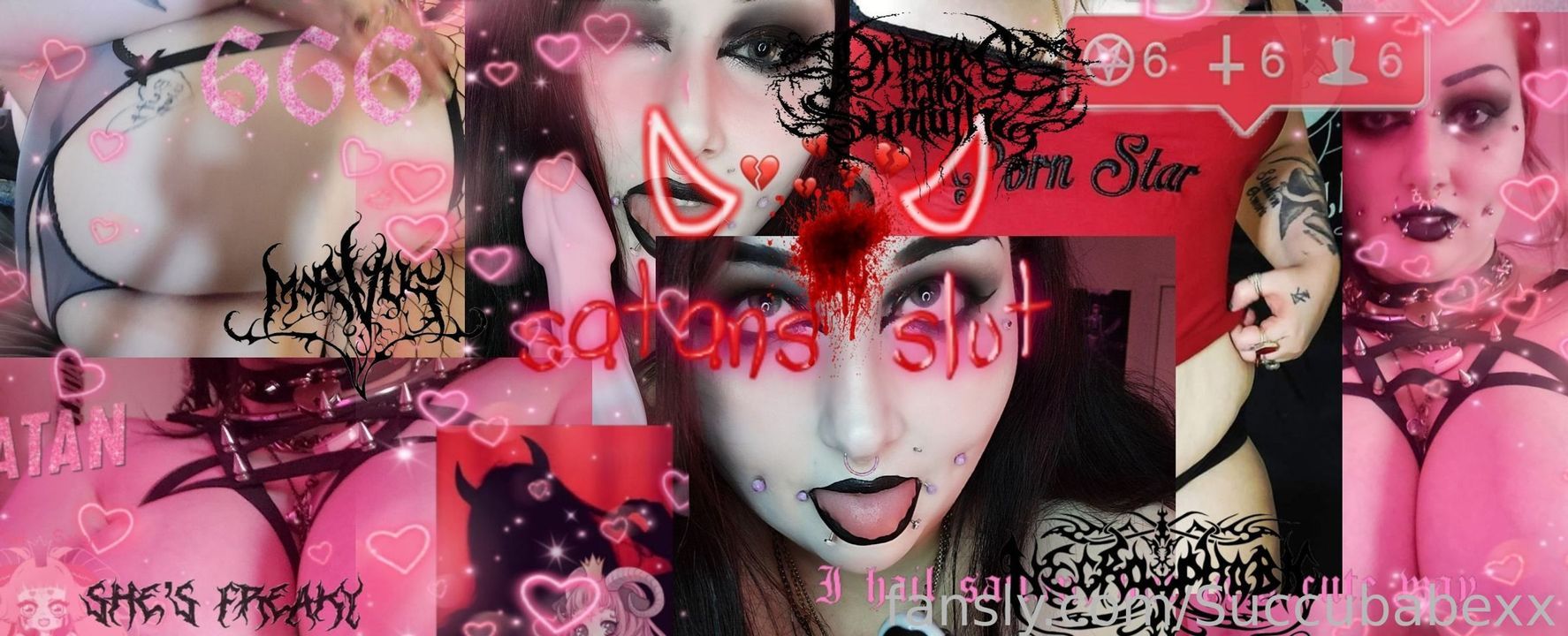 fansly Hot Goth GF profile banner